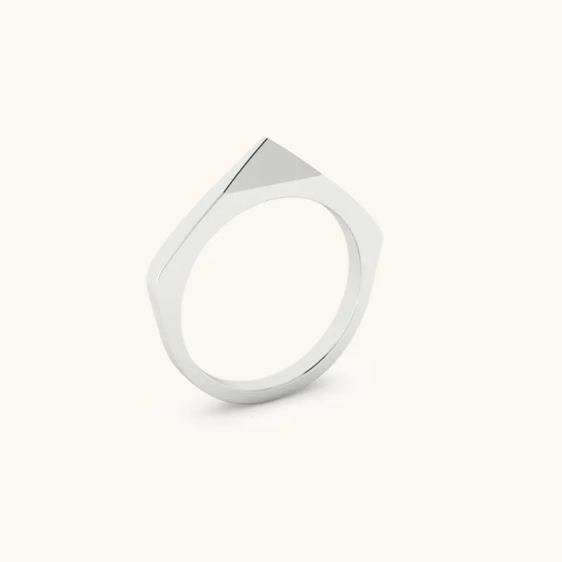 Defender Ring Solo with single beveled tip in multiple metal finishes