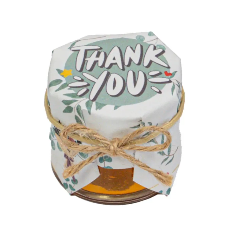 HoneySpree Blooming Thanks honey jar with elegant design