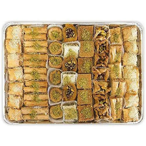 Halal World Depot Shatila Half Mixed Baklava Pastry Tray assorted pieces