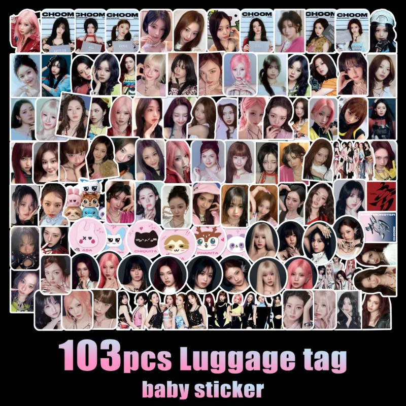 TTAesthetic 103PCS BM CHOOM Stickers bold designs on skateboard