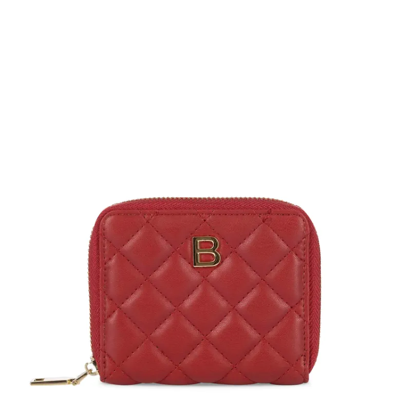 Bond & Mason The Elisabeth Wallet in red with compact vegan leather design