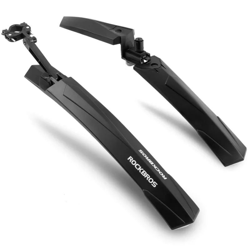 RockBros US Adjustable Mountain Bike Fender Set showing front and rear mudguards