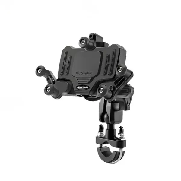 RockBros US Alloy & Polymer Composite Phone Mount attached to bicycle handlebar