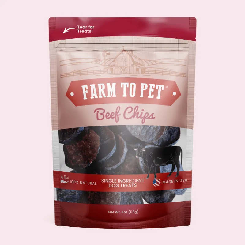 Found My Animal Beef Chips Dog Treats single-ingredient healthy beef snacks