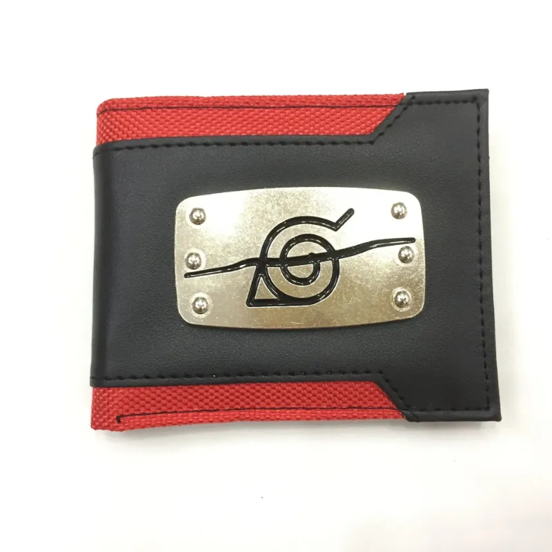 Animeancy Akatsuki Leather Wallet compact wallet with red cloud emblem