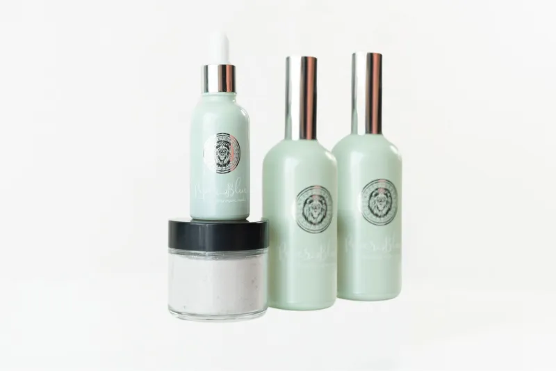 PiperBlue Organic Makeup Ageless Glow Quad four-piece skincare set