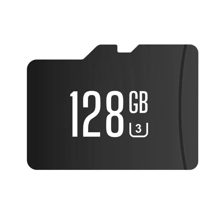 Voopeak 128GB microSD memory card for trail cameras shown with retail packaging