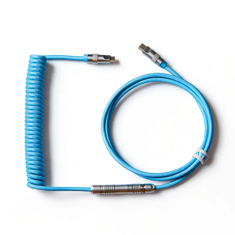 ATK Gaming Gear LEVIATAN 8K Coiled Aviator Cable with detachable connector