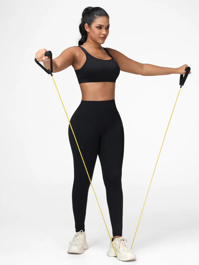 Zuluzenith Sport Yoga Set Tracksuit Gym Set, nude matching set with adjustable straps and high-waist leggings