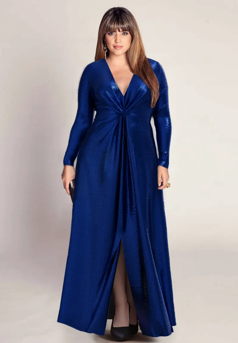 IGIGI Monaco Metallic Gown (Made To Order) shimmering metallic jersey gown