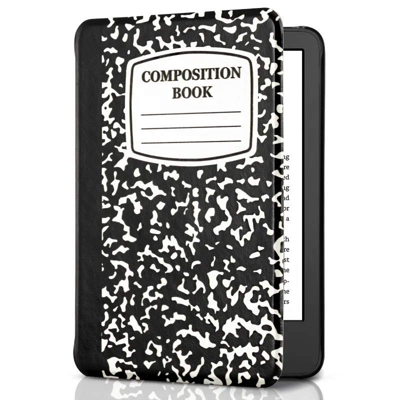 COBAK Case Classics Black Notes Kindle Basic 6 Inch Case with magnetic closure