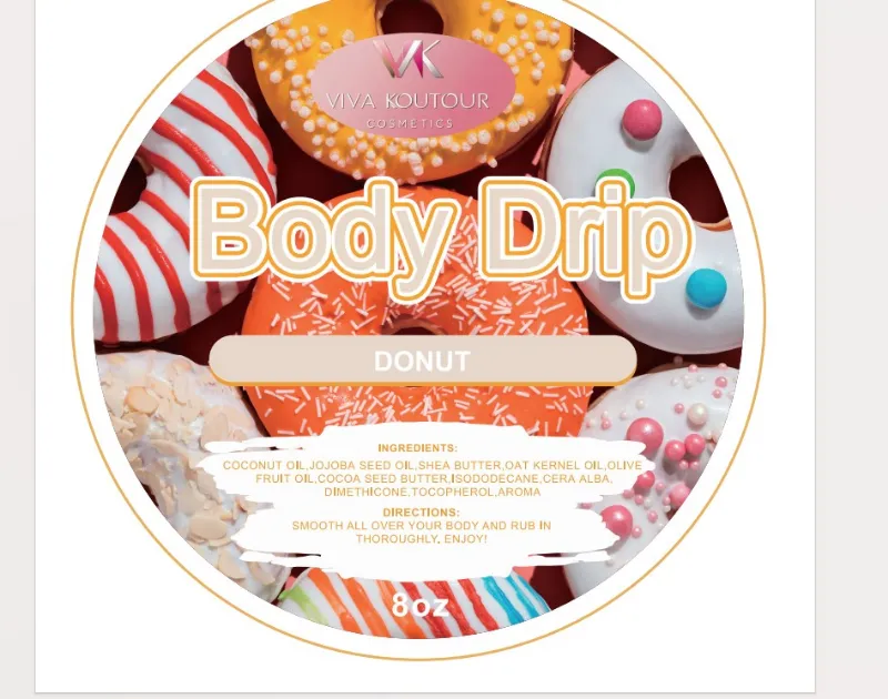 Viva Koutour Cosmetics VKC Body Drip Donut Body Butter - hydrating cream tub