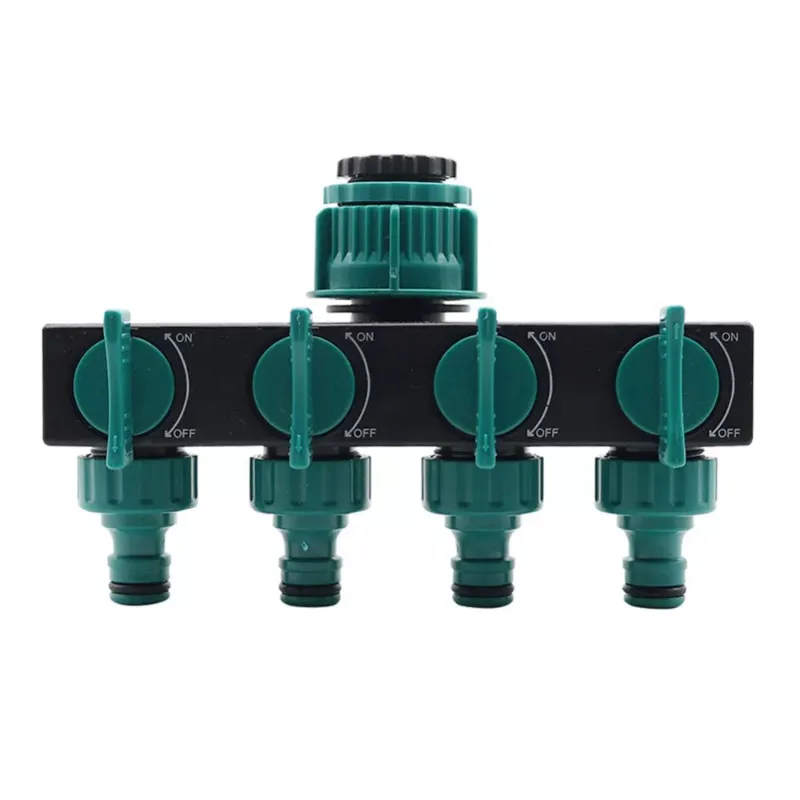 Kicklo 4 Way Water Splitters Valve with four threaded outlet connections