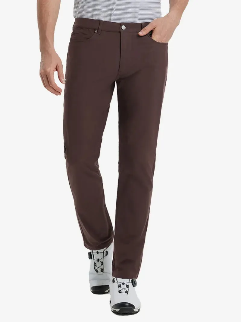 Maelreg Golf Stretch Plain Everyday Pants in dark brown