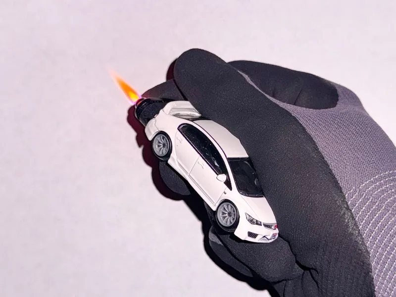 SoCal Divinity Honda Civic Refillable Lighter with custom handmade automotive design