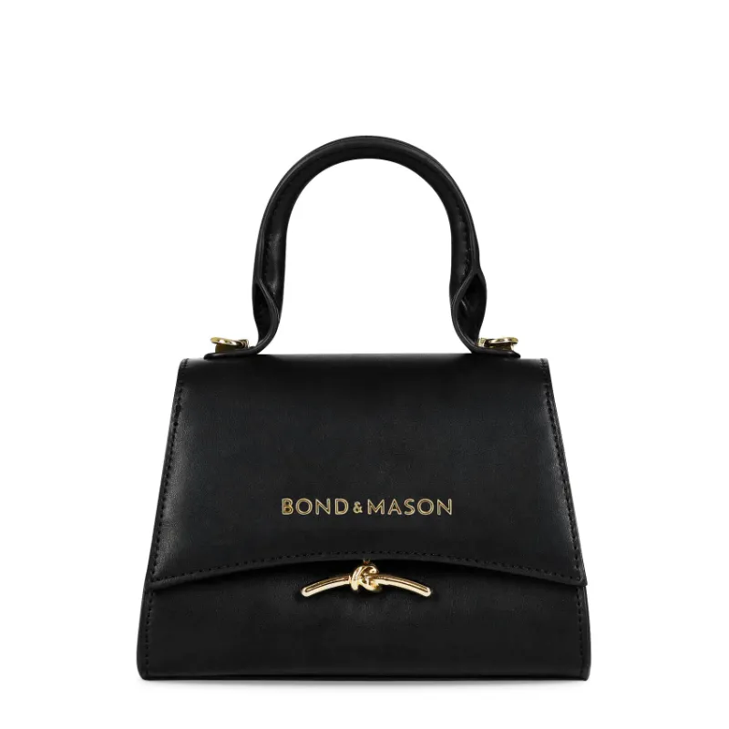 Bond & Mason The Kimberly Handbag in black with compact handbag silhouette