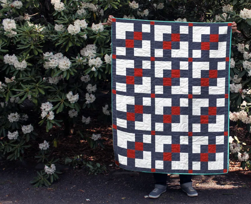 Boho Blanket Freedom Checkers Quilt Pattern photo showing a checkered quilt design