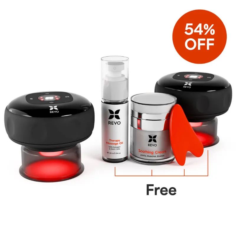 Revomadic REVO Smart Cupper Bundle handheld cupping therapy device with attachments