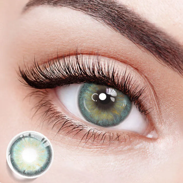 EYESFAV Crystalline Blue 1 Year colored contact lenses in icy blue shade