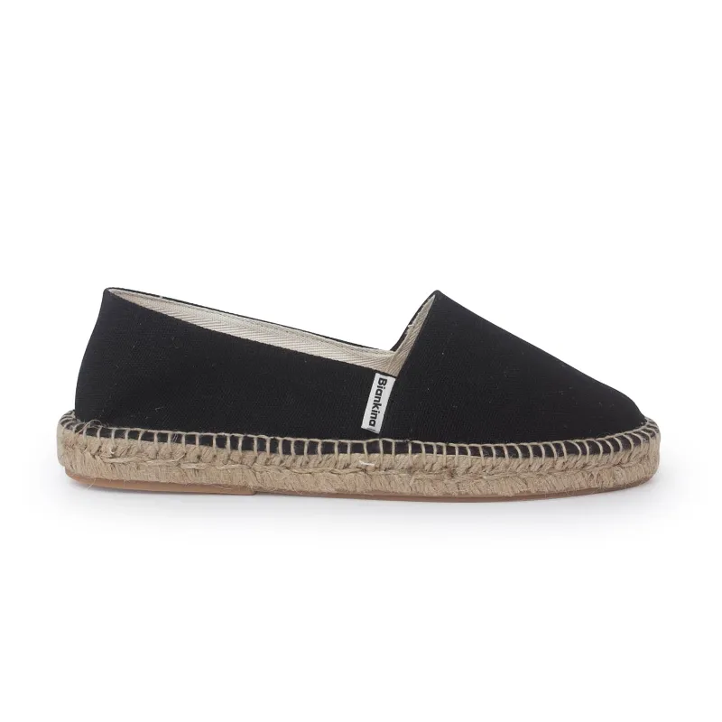 BIANKINA Monaco Eco Friendly Men's Espadrilles in black with organic cotton upper
