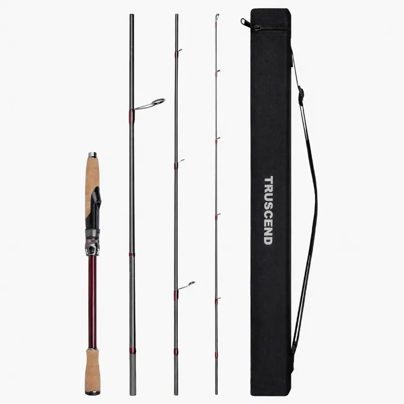 Truscend Fishing Craz 4-Piece Travel Rod with TORAY carbon blank and Fuji components