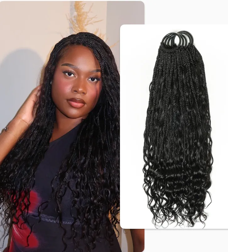 Jaliza Kiki Crochet Braids with Human Hair Deep Wave Curls 100 strands pack