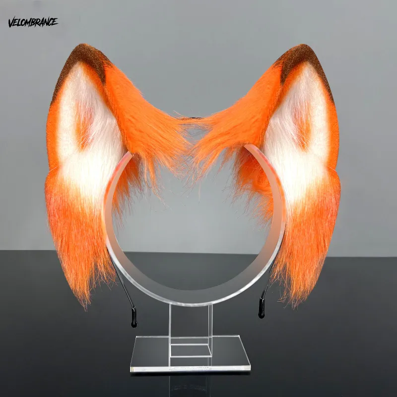 Velombrance Cosplay Fox Ear Headband golden brown accessory product photo