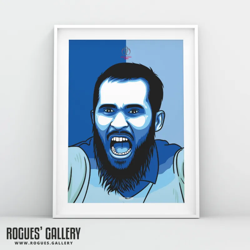 Rogues Gallery Adil Rashid Cricket World Cup Winner 2019 Get Behind The Lads A3 print