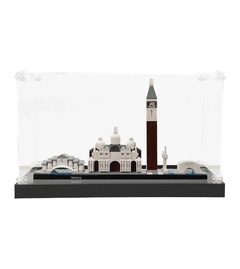ICUANUTY Display Case for LEGO Architecture Venice 21026 clear acrylic