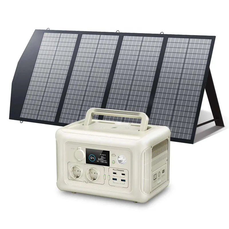 ALLPOWERS ES R600 600W portable power station with SP029 140W solar panel