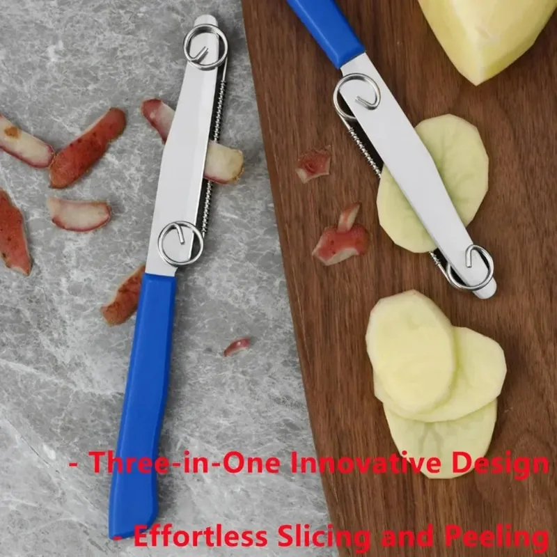 Kicklo 2 in 1 Kitchen Vegetable And Fruit Peeler with adjustable stainless blade