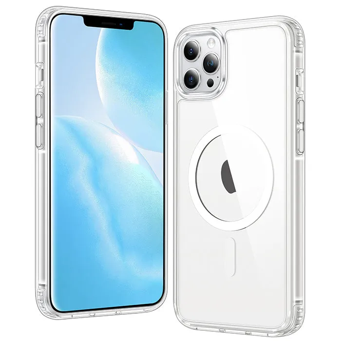 FNTCASE OFFICIAL clear magnetic phone case for iPhone 11 Pro with raised edges