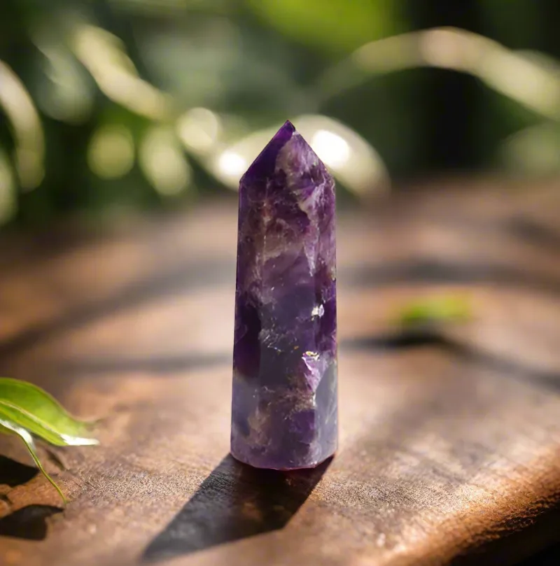Turix Amethyst Crystal Point 8 to 9 cm showing tall purple crystal tower with natural formation