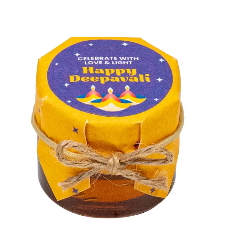 HoneySpree Love and Light mini honey jar, Deepavali gift