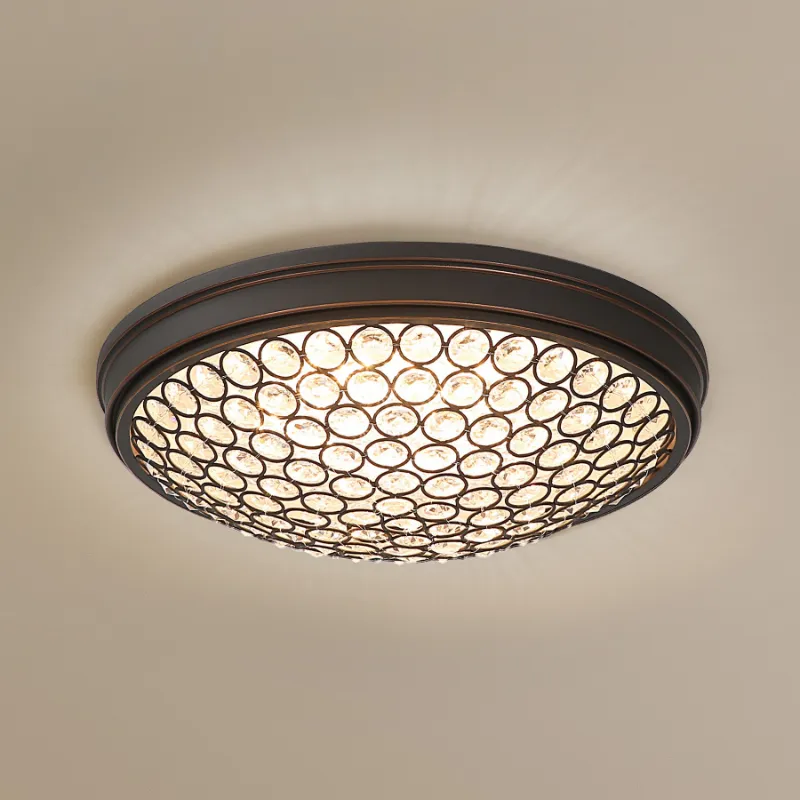 Tribesigns 13 inch ceiling light fixture with oil-rubbed bronze finish and crystal shade