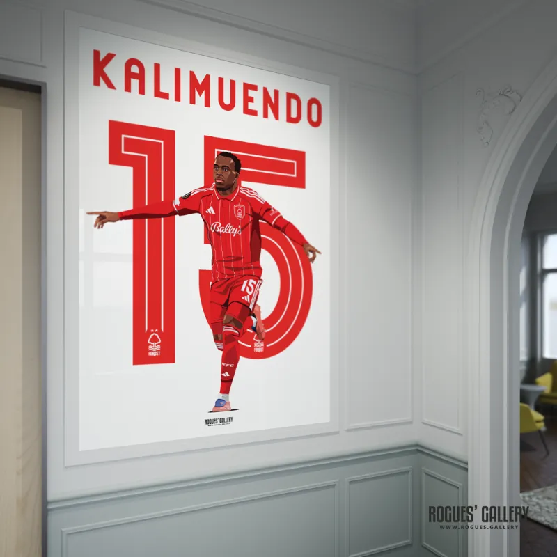 Rogues Gallery Arnaud Kalimuendo Nottingham Forest Premier League print