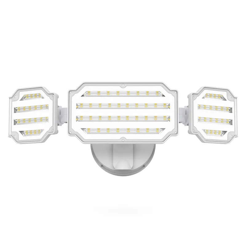 Lepower Tec 4500lm 3-Head LED Floodlight showing three adjustable lamp heads with aluminum housing