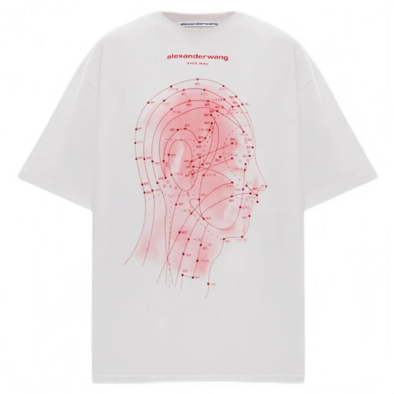AfewVibe Alexander Wang Eastern Medicine Tee in ash white