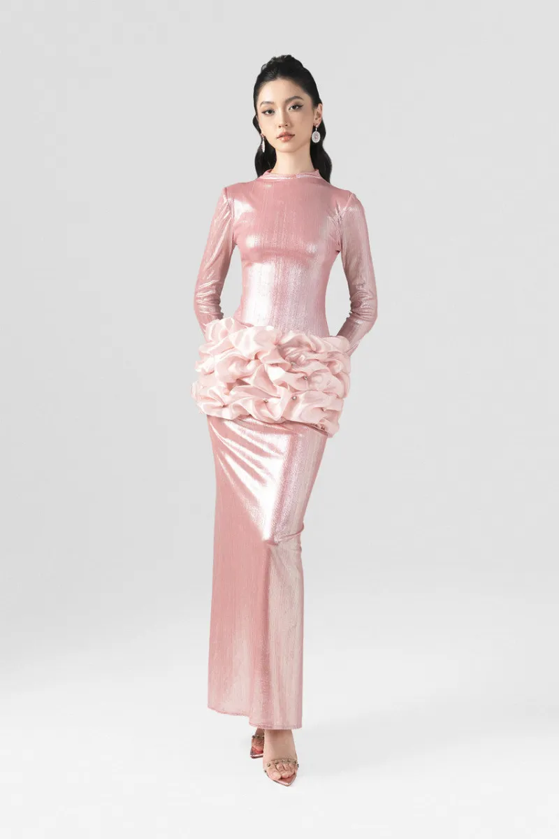 Kalisa Cloud-nine Puffy Hip Maxi Dress displayed on model