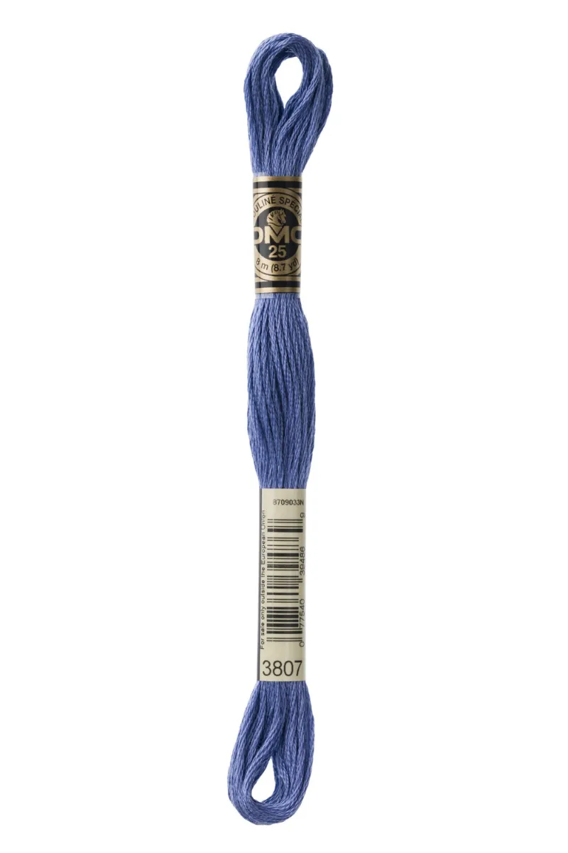 LETISTITCH DMC Mouliné Spécial 117MC-E_3807 embroidery thread skein in Tanzanite blue