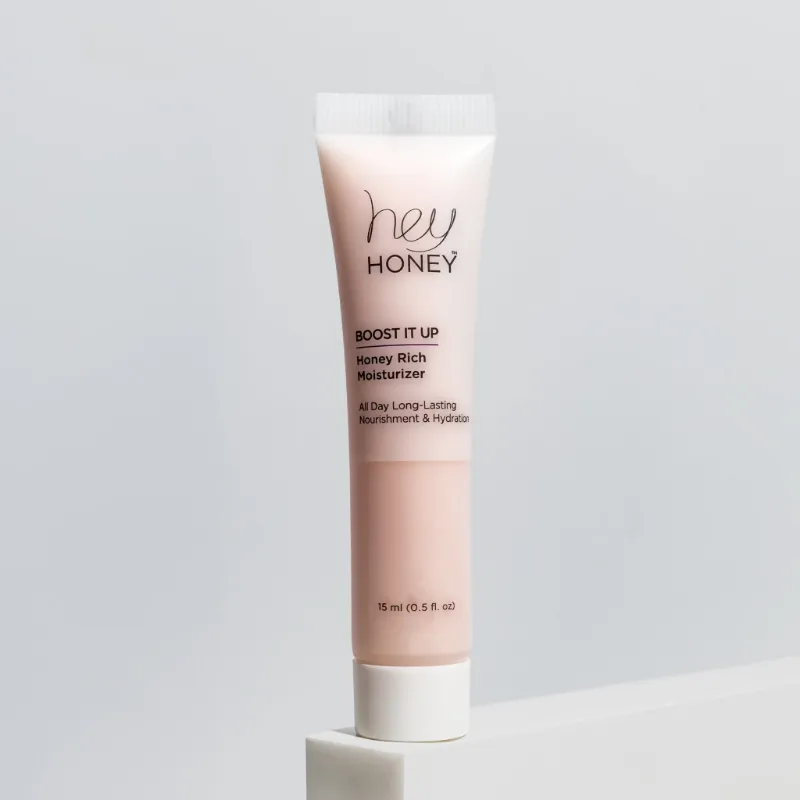 Hey Honey Boost It Up Honey and Hyaluronic Acid Rich Moisturizer Deluxe 15mL jar
