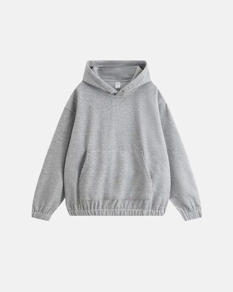 INFLATION Boxy Cropped Hoodies relaxed fit streetwear hoodie with cropped length