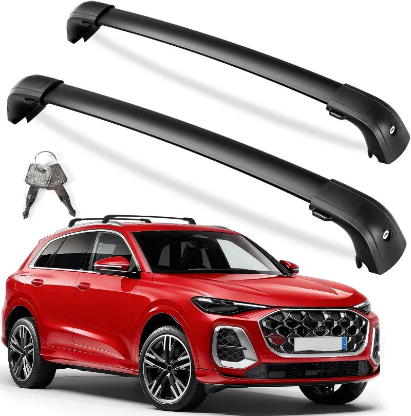 Tesstudio 300 lb Lockable Roof Rack Cross Bars for Audi Q5 2018-2026 with aerodynamic design