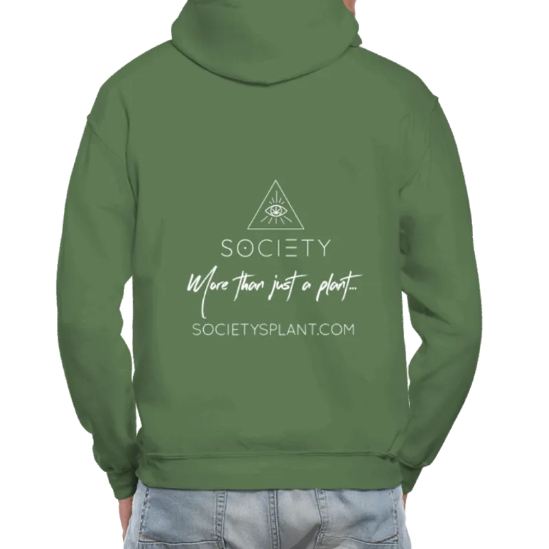 Society's Plant More than Just a Plant Gildan Heavy Blend Adult Hoodie in heather fabric with front triangle logo