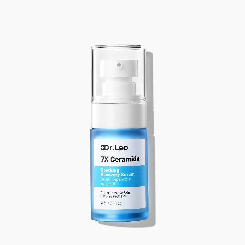 Dr Leo 7X Ceramide Soothing Recovery Serum bottle with dropper applicator