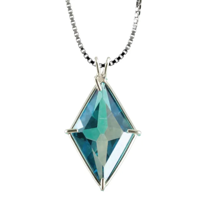 VOLTLIN Aqua Aura Quartz Ascension Star Chain Pendant - crystal ascension necklace