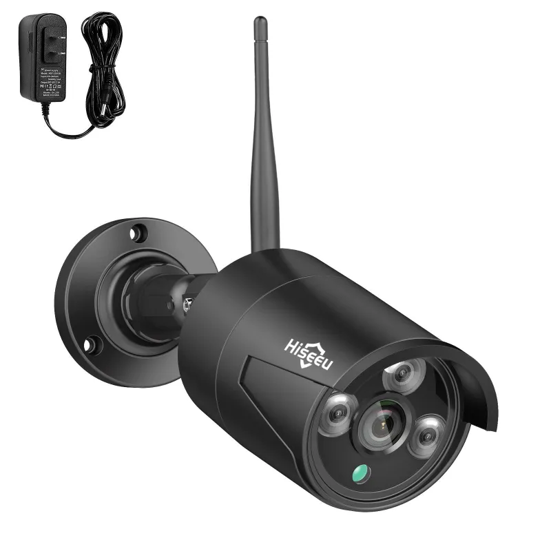 Hiseeu 5MP Wireless Security Bullet Camera Black with night vision