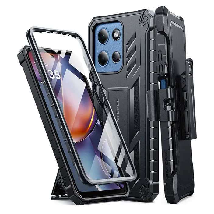FNTCASE OFFICIAL Motorola Moto G Play 2026 rugged case with belt clip holster and kickstand