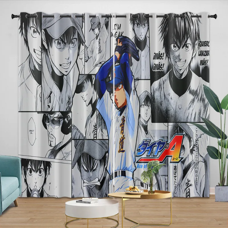 EBuycos Ace of Diamond Curtains Blackout Window Drapes Room Decoration hanging on window rod