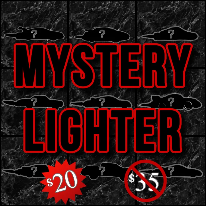 SoCal Divinity Mystery Refillable Car Lighter showing assorted handmade automotive lighter designs